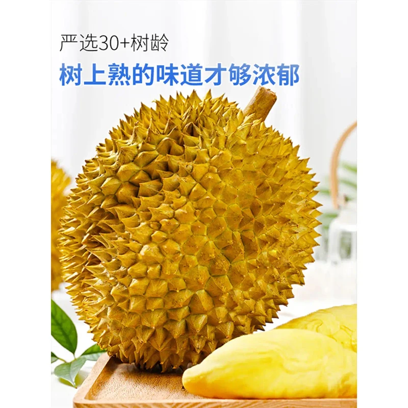 【现发顺丰】泰国进口金枕头榴莲整个树上熟液氮带壳榴莲包邮