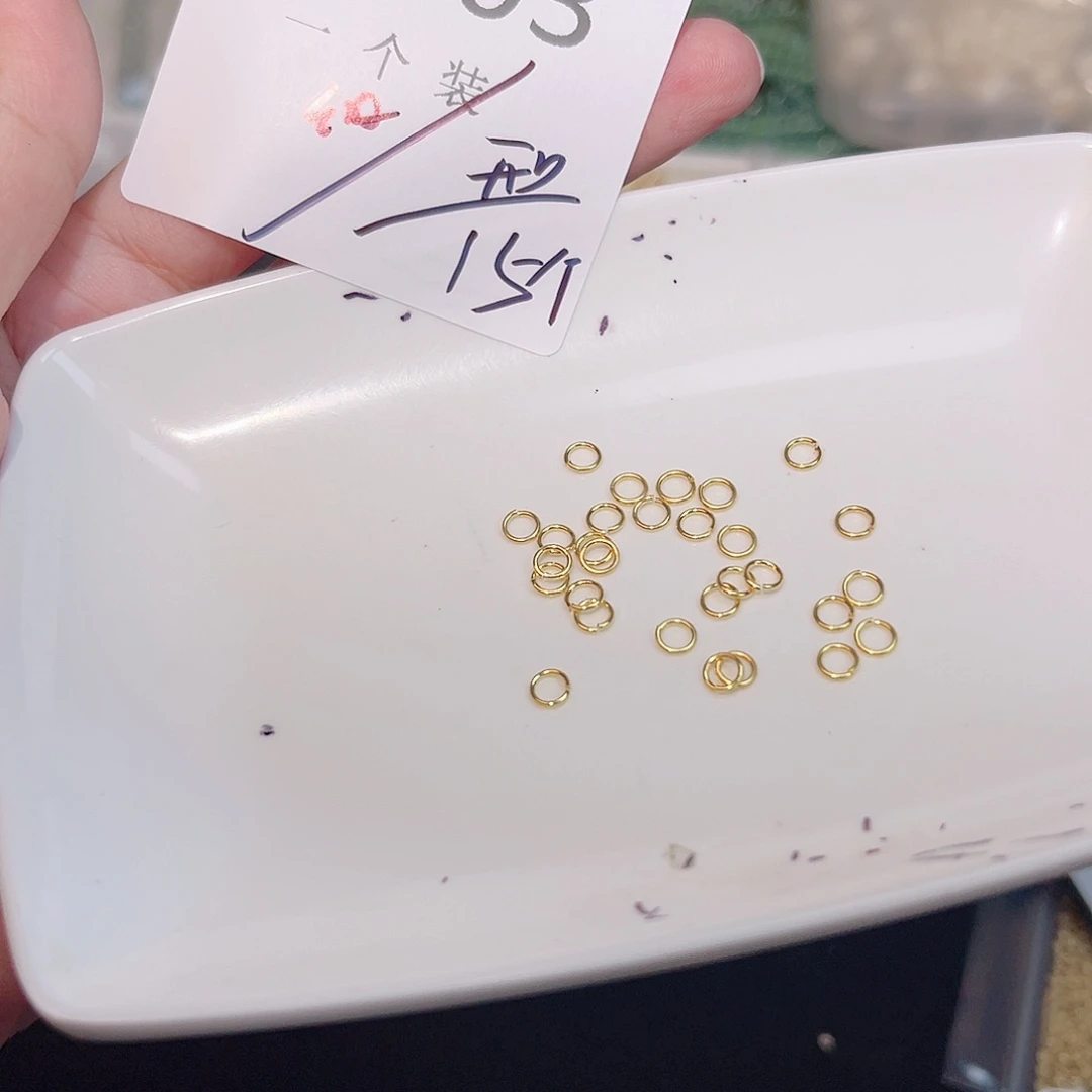 银S925镀金镶嵌珠宝半成品水晶103 。