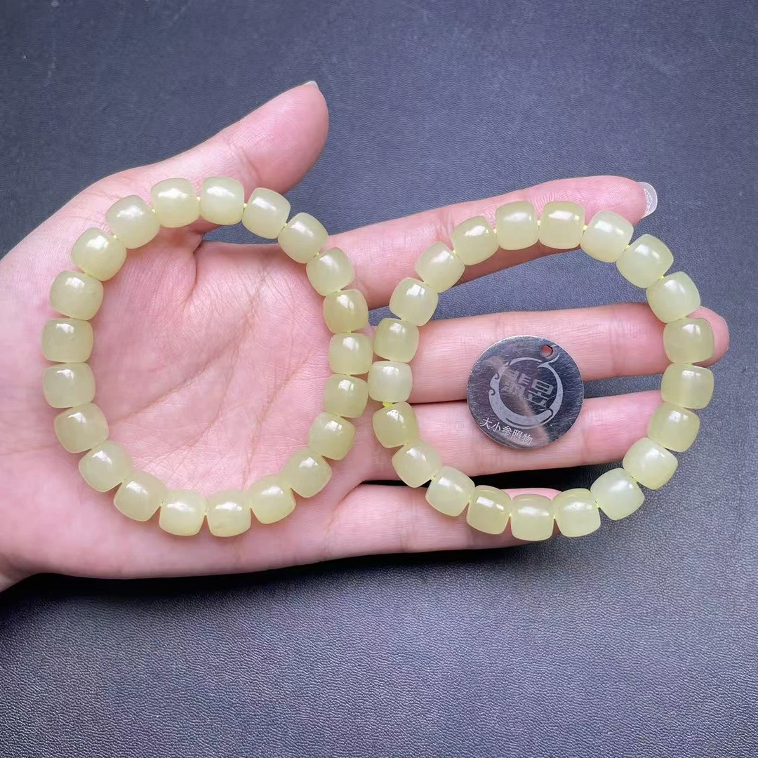 翡昱-N3-51429-和田玉手串/约9+/约21颗/-多样性发其一