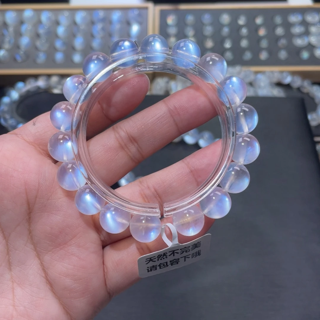 蒋***狗手链长石未镶嵌蓝月光手链11m