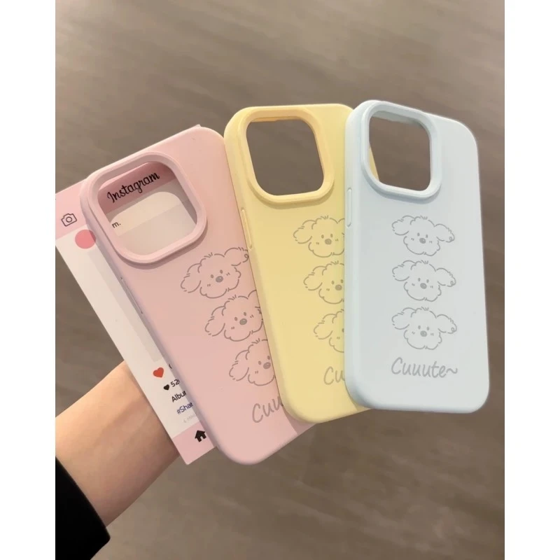 三只狗头适用苹果手机壳15ProMax套iPhone13Pro网红12高级16pro