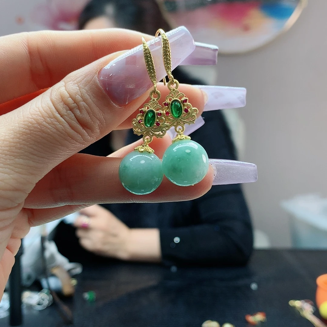 【闪购商品】翡翠耳饰未镶嵌，