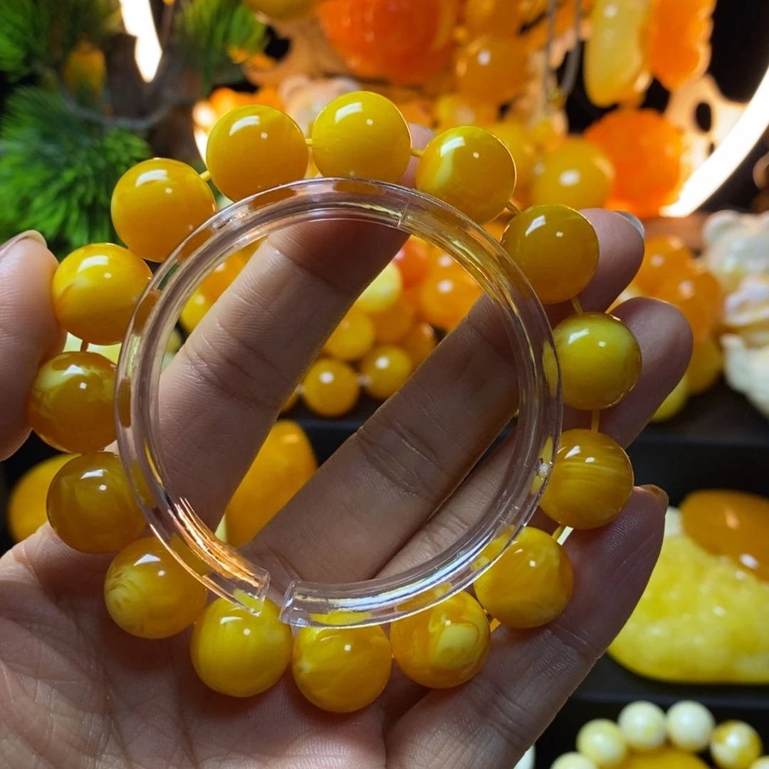 淑***芬无非金属全品无暇老蜡飘花14精品手串