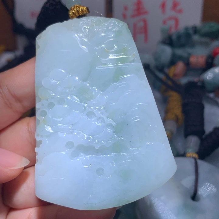 颈饰未镶嵌翡翠保真天然A货翡翠