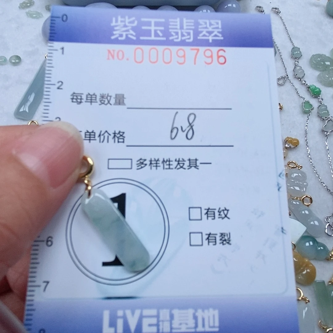 翡翠未镶嵌颈饰冰透随行