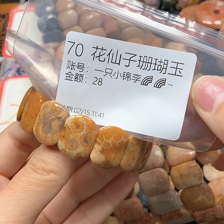 硅化珊瑚（珊瑚玉）手镯未镶嵌一****~70