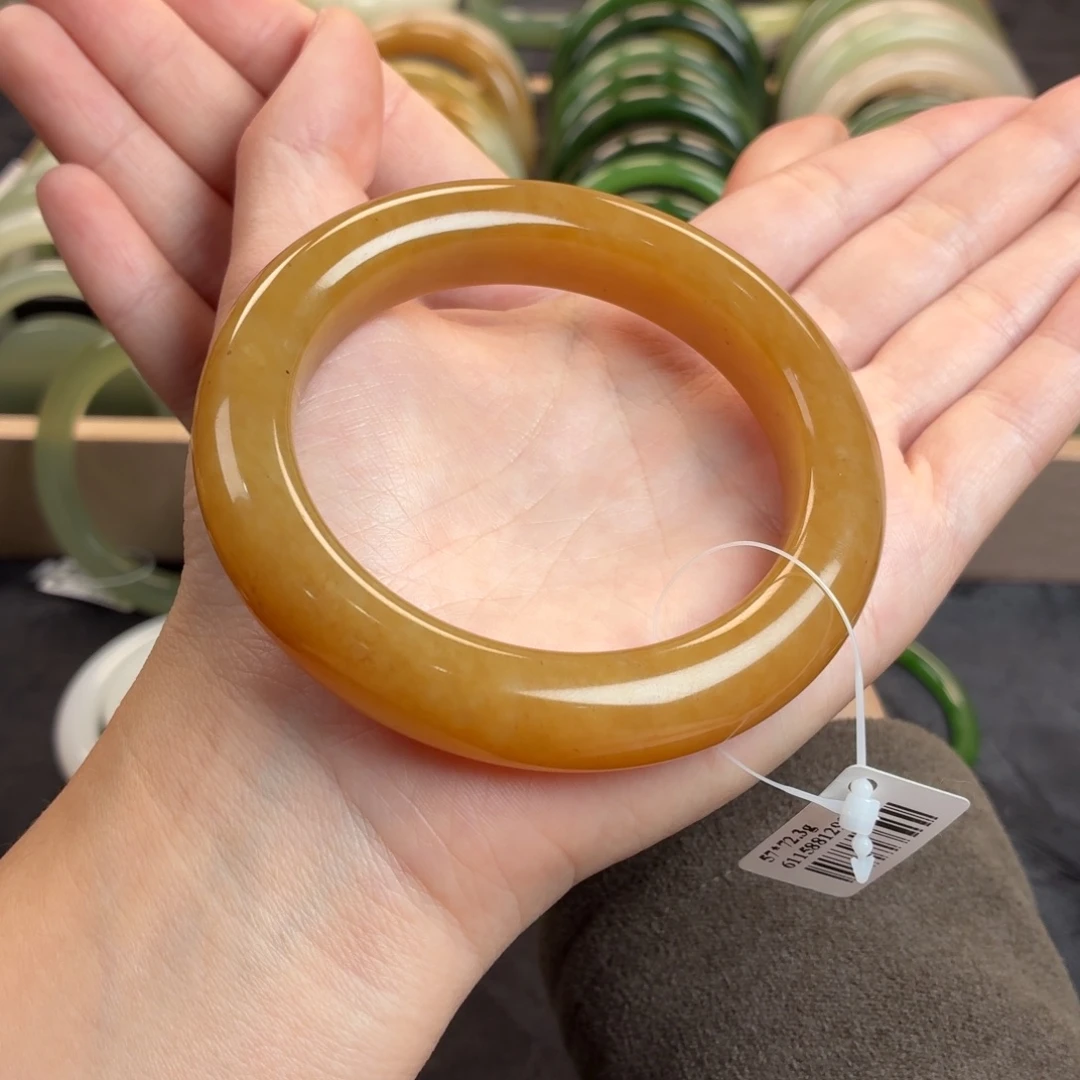 和田玉未镶嵌手镯-团购全糖香香镯14