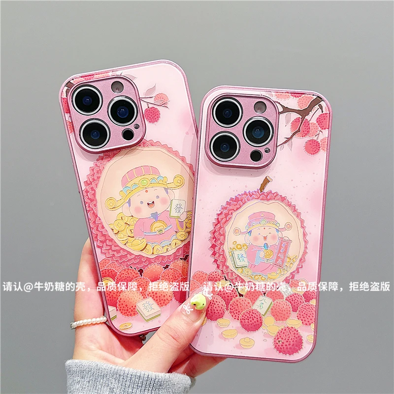 金属烫金玻璃壳适用苹果iPhone16/华为荣耀/OPPO/VIVO/小米手机壳