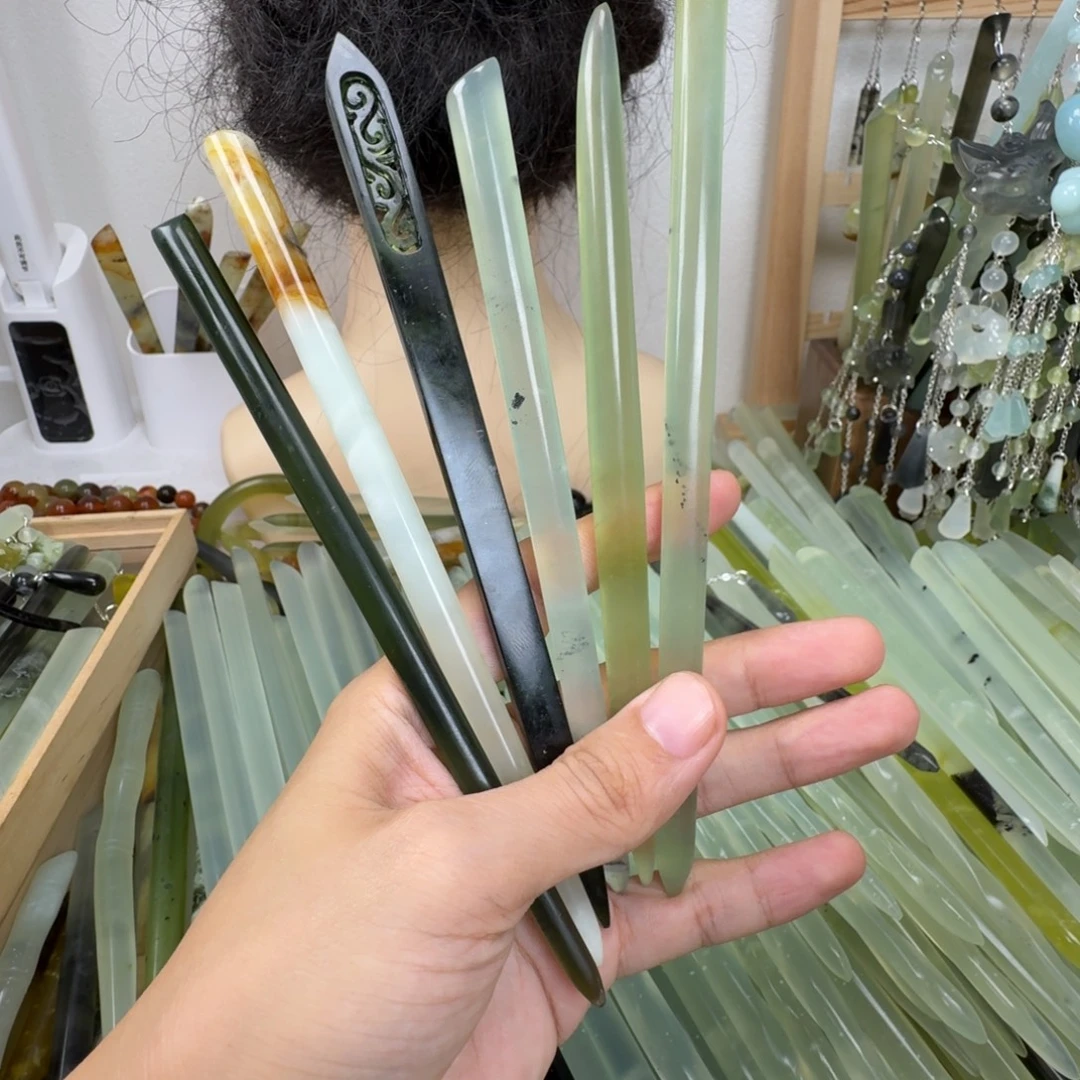 S***y未镶嵌蛇纹石玉发饰