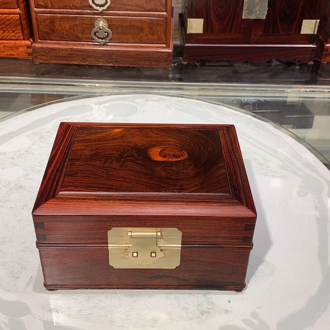 微凹黄檀（南美大红酸枝）独板首饰盒18/14/9.5