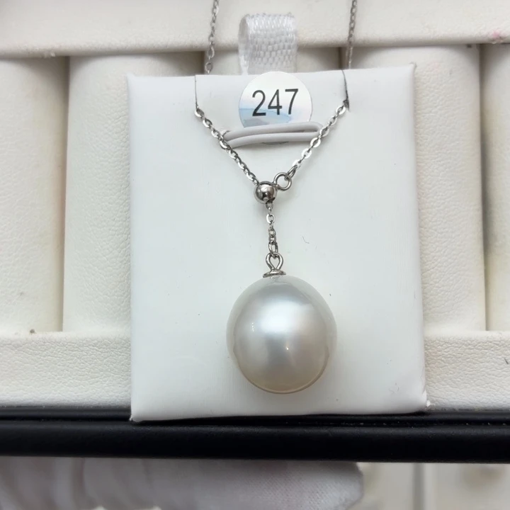 银S925镶嵌海水珍珠颈饰