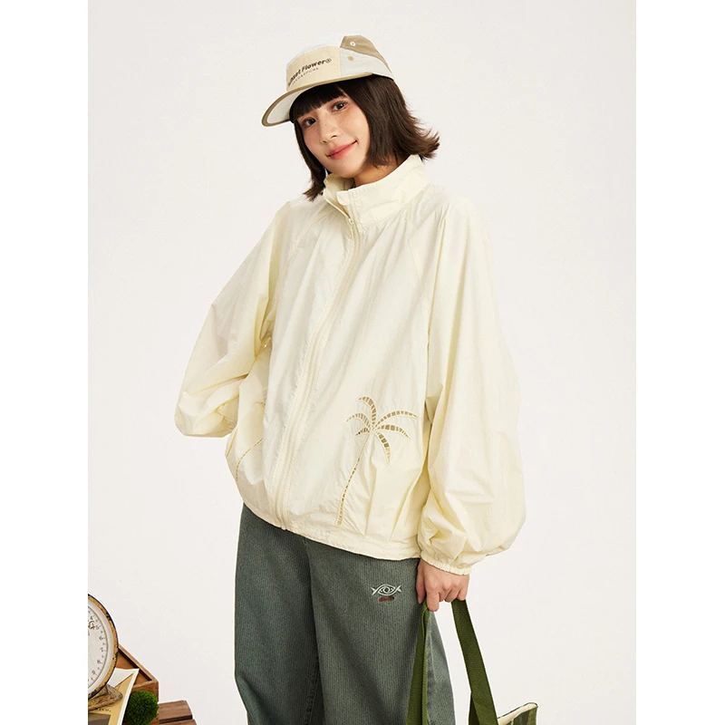 hothorse/火山马【改改】WT11010轻薄透气百搭复古梭织连帽防晒服