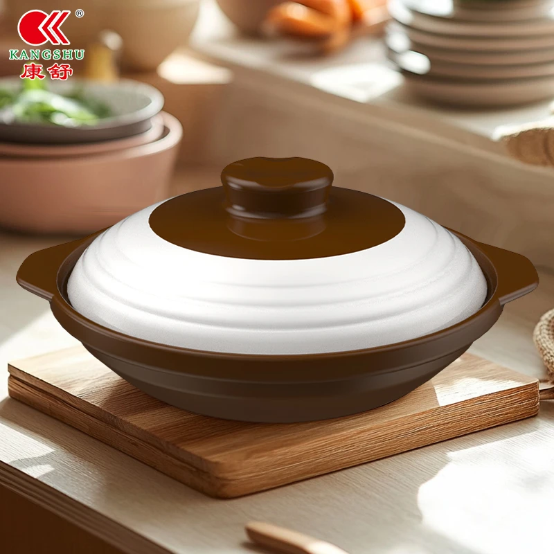 【旭日初升】康舒干烧煲家用砂锅啫啫煲炒菜耐高温陶瓷沙煲浅锅耐热