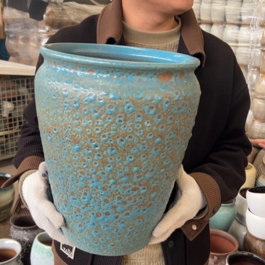 紫砂花盆高33口25—————