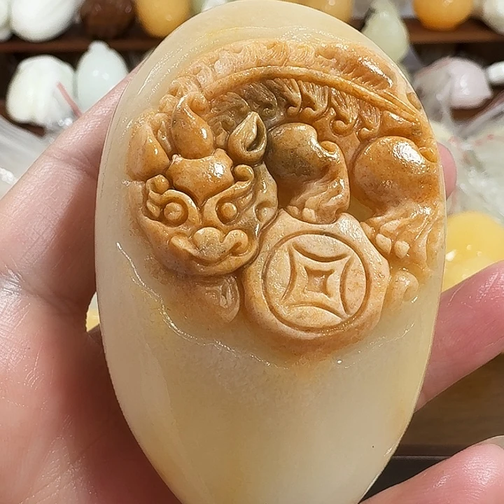 传***祺砖雕石头手把件不退不换