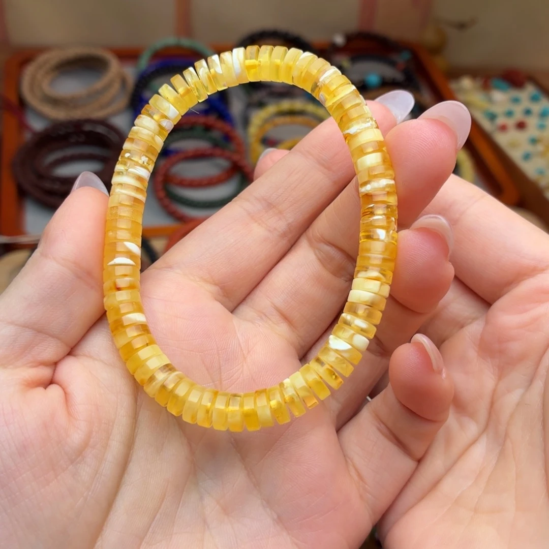 琥珀未镶嵌手串7mm