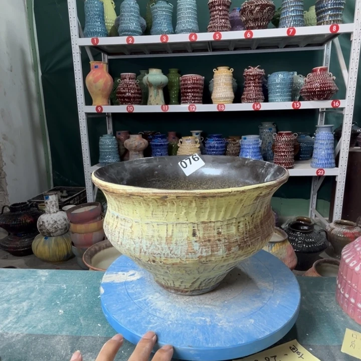 夕***痕景德镇陶瓷花盆花器076