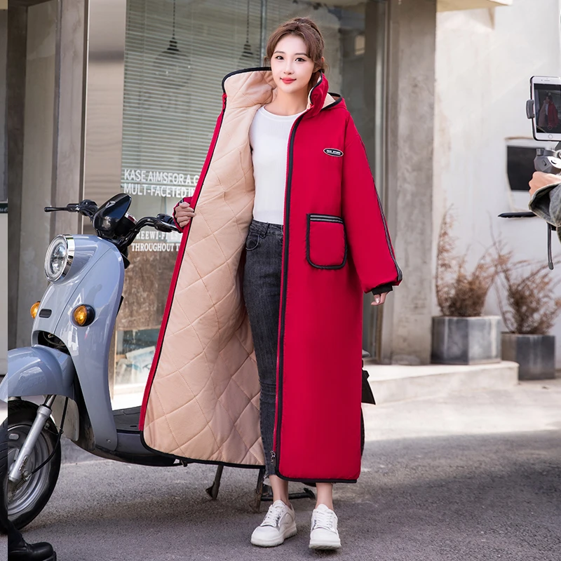 冬季电动车挡风衣加大加厚挡风被保暖加绒防水电瓶摩托车防寒