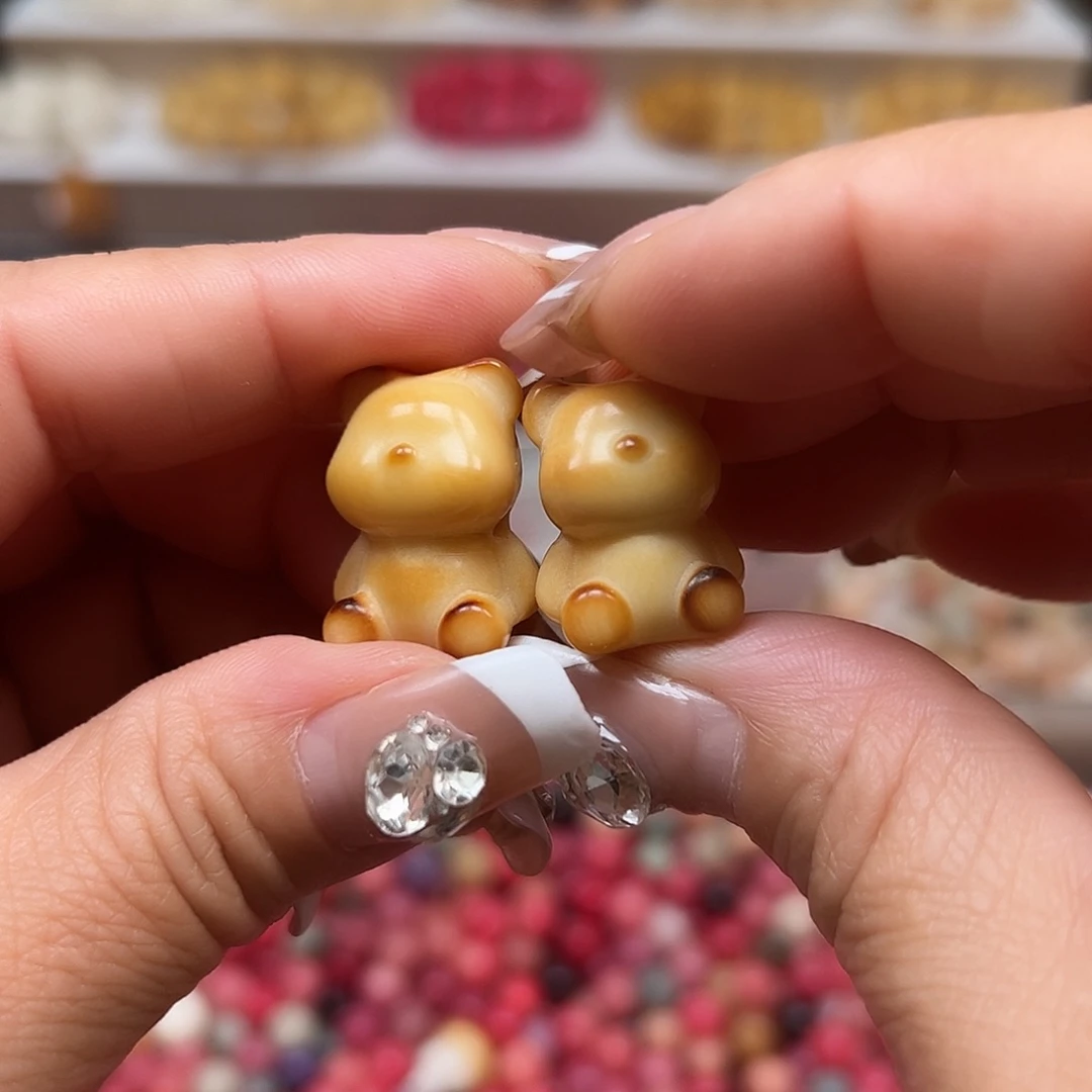 手串菩提根/象牙果牙果炭烧小熊四桶2颗