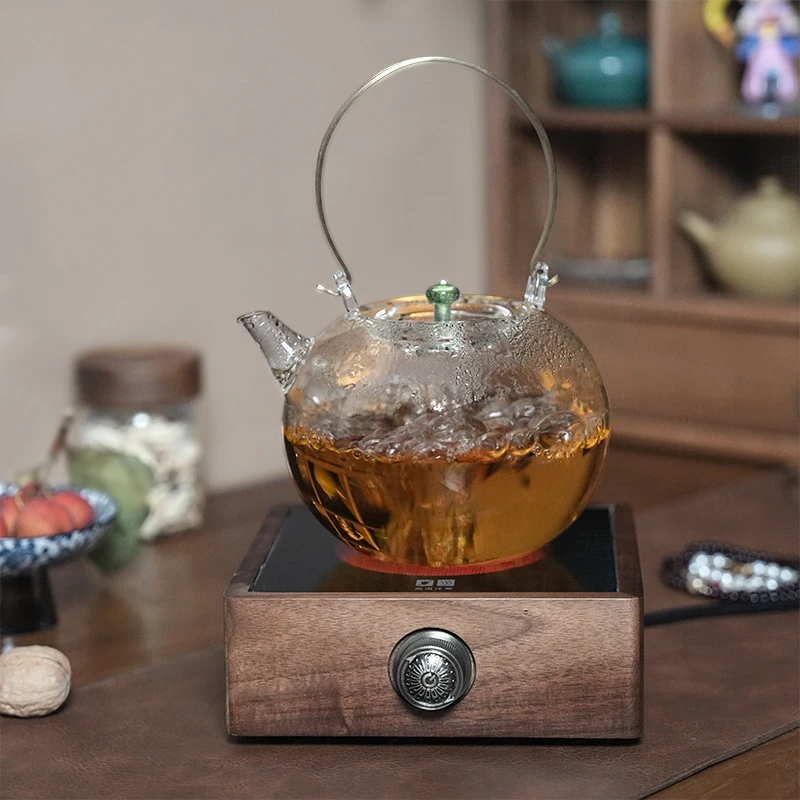 简造氛围感煮茶套装云瑾玻璃煮茶壶1200w小雅炉家用智能电陶炉