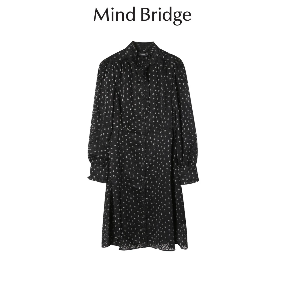 Mind Bridge/心桥时尚休闲碎花气质复古连衣裙 MB533-MVOP722A