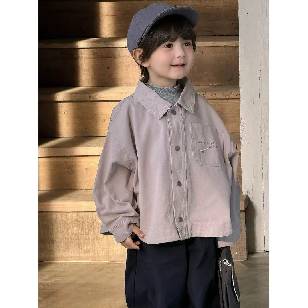郝叔童品秋季限定新款潮流2025洋气高货网红儿童长袖衬衫37907
