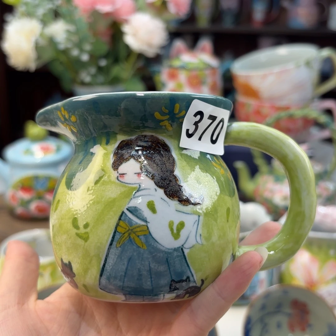 瓷片景德镇手绘高温釉下彩陶瓷茶具