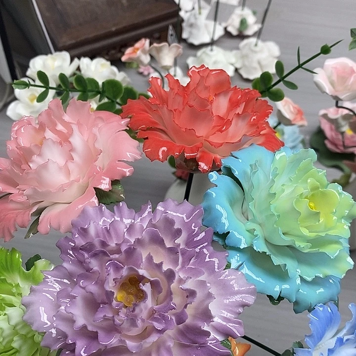 陶瓷陶瓷材料4朵随机发