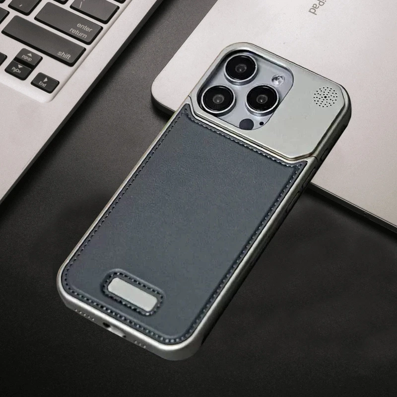 新款适用苹果16promax磁吸手机壳创意皮革香薰高级感15防摔壳14男