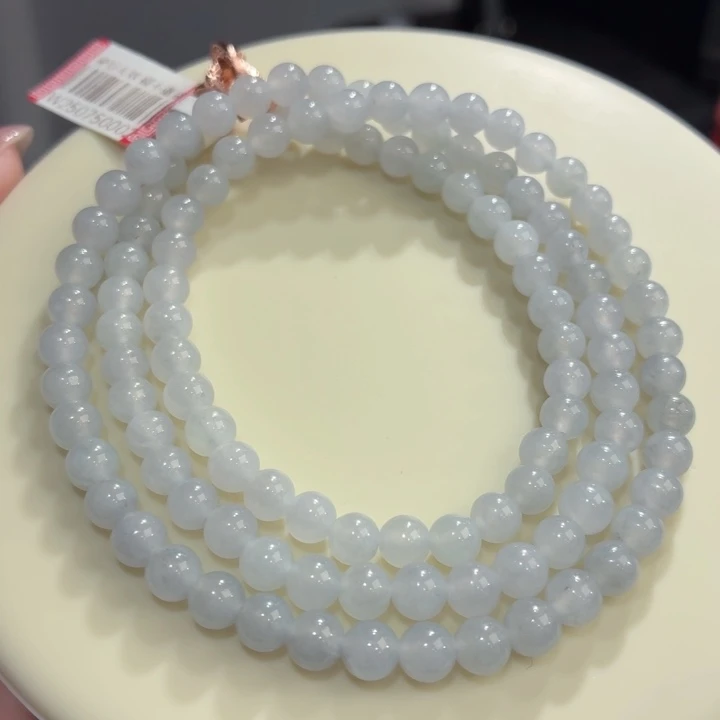 翡翠未镶嵌手链冰胶浅乌鸡卡5.4
