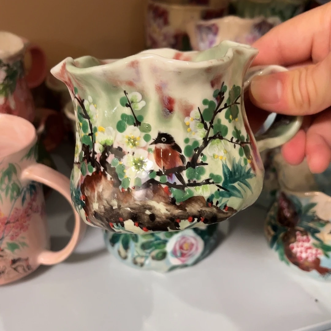 柴烧手工手绘陶瓷