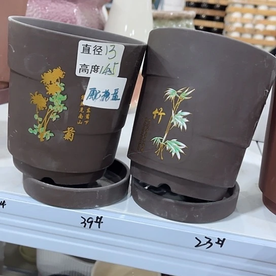 多肉绿植陶瓷花盆9.9包邮，有孔