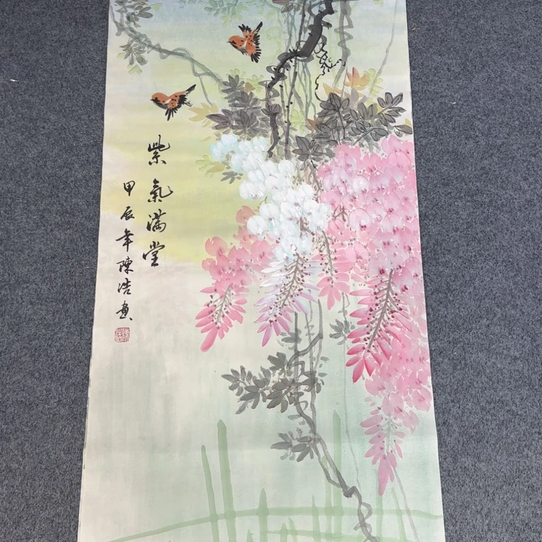 国画尺寸50X100手绘作品