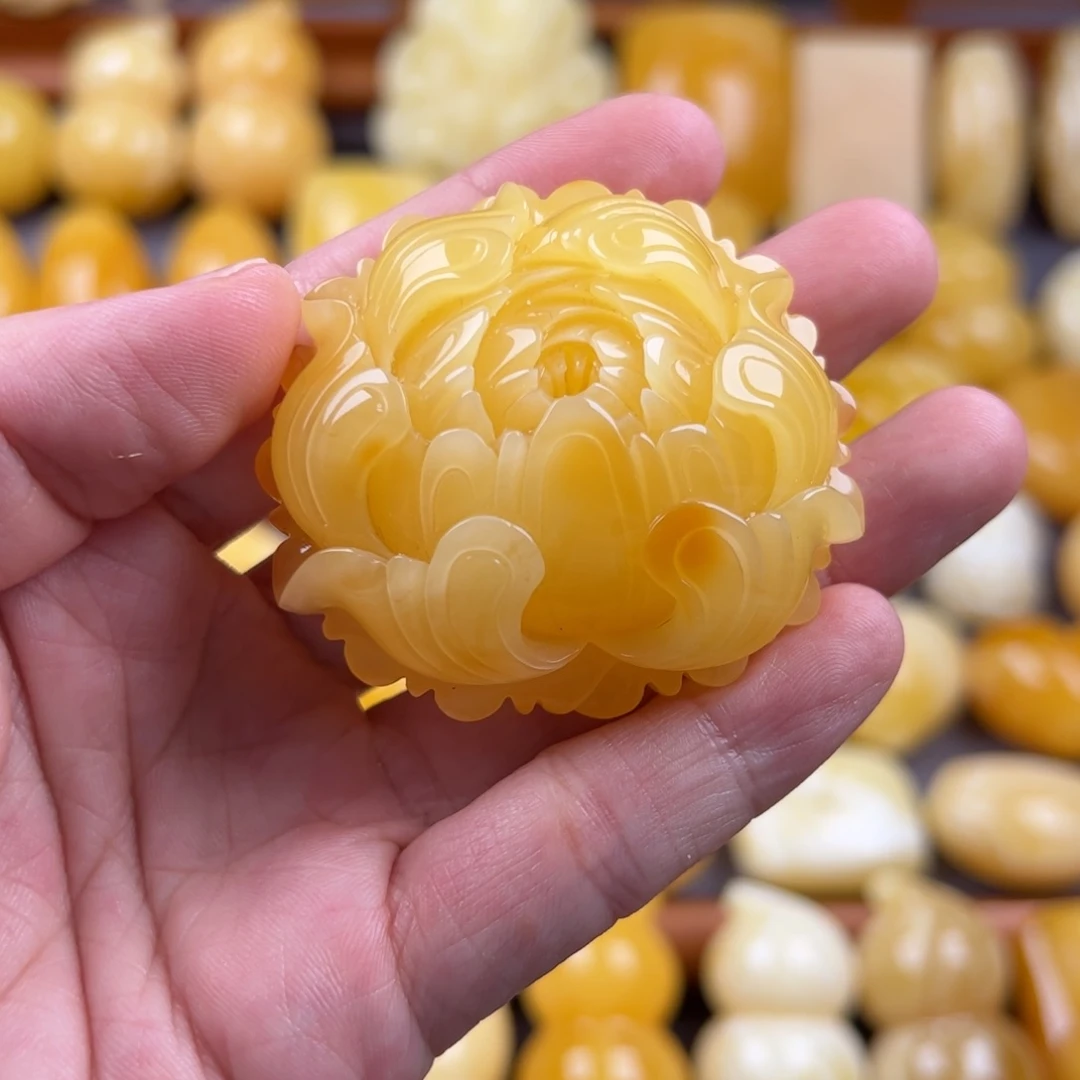 琥珀未镶嵌颈饰纯天然琥珀蜜蜡无优化