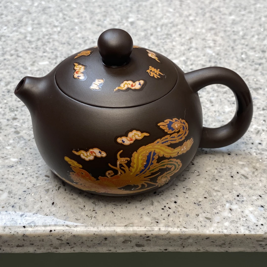 【闪购商品】原矿手工紫泥变色龙凤西施凤鸣壶