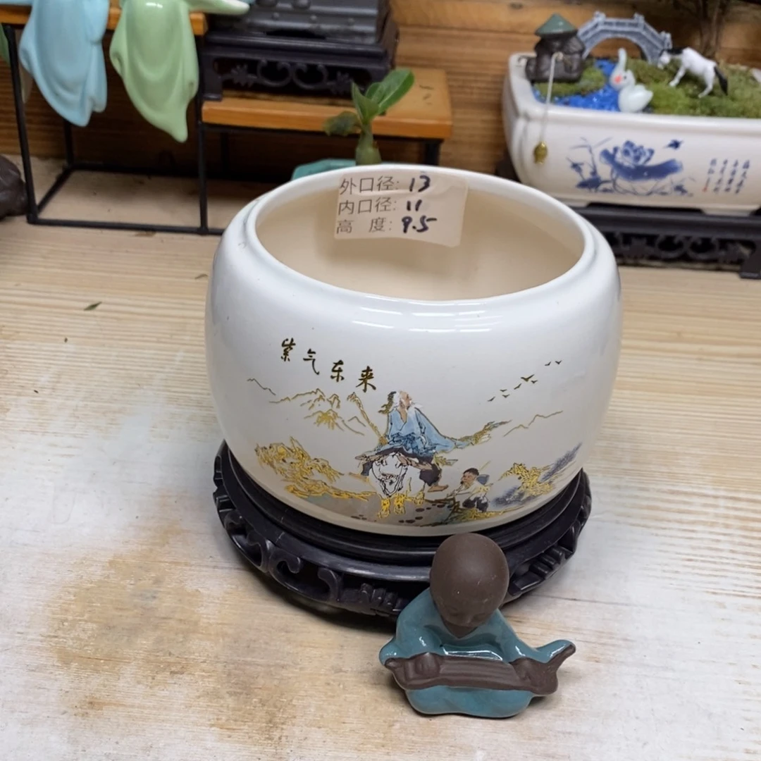 紫砂陶瓷艺术花盆陶瓷