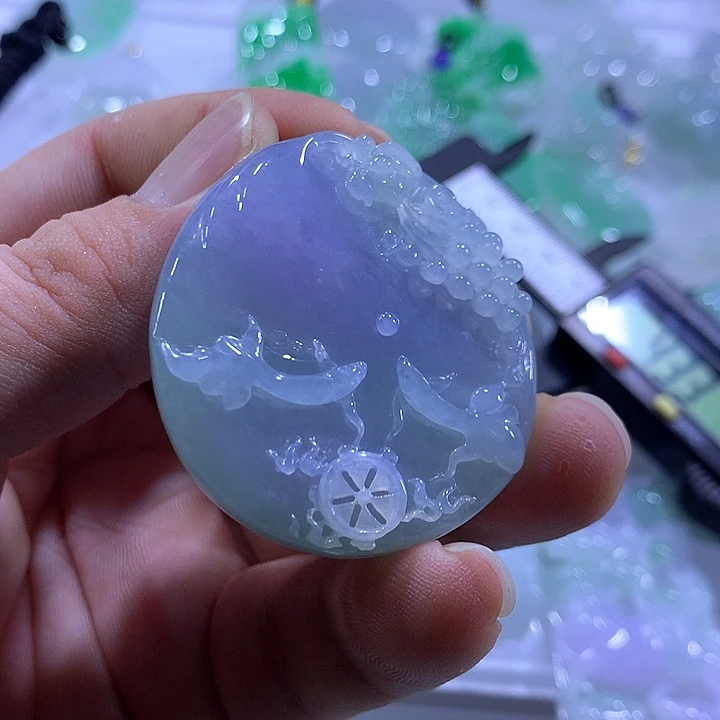 翡翠未镶嵌颈饰天然翡翠A货吊坠