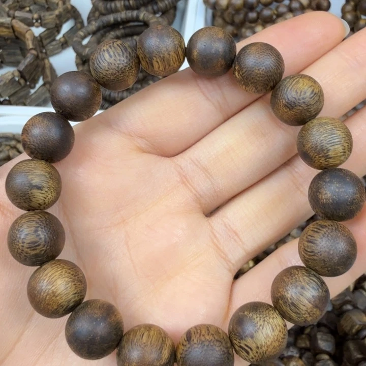 沉香手串沉香绿奇楠圆珠卡十二多样性发其一 12