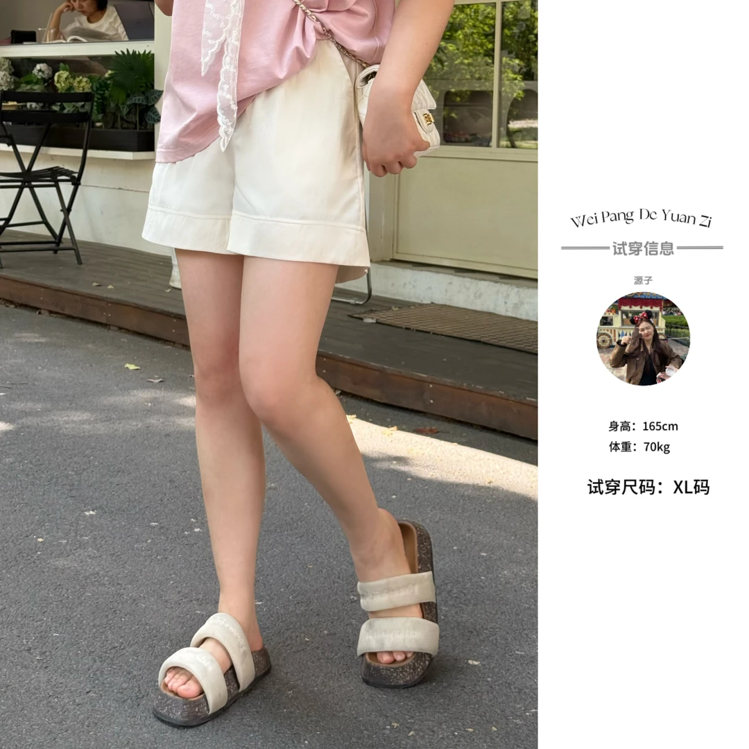 楠序【人手必备】源子微胖女装 2025年夏装新品休闲百搭短裤YZ36258