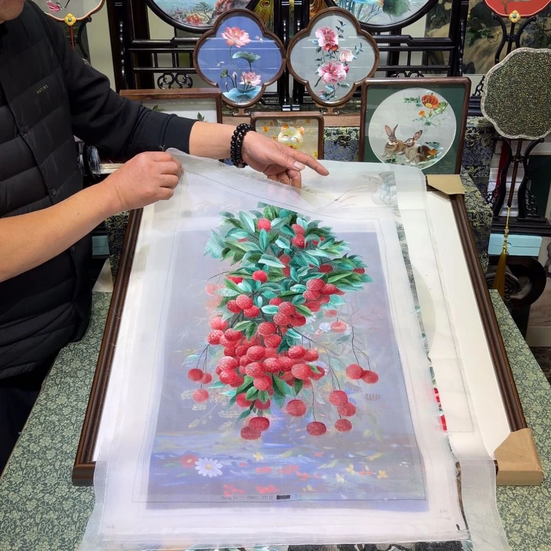 刺绣手工苏绣工艺制作技艺精湛