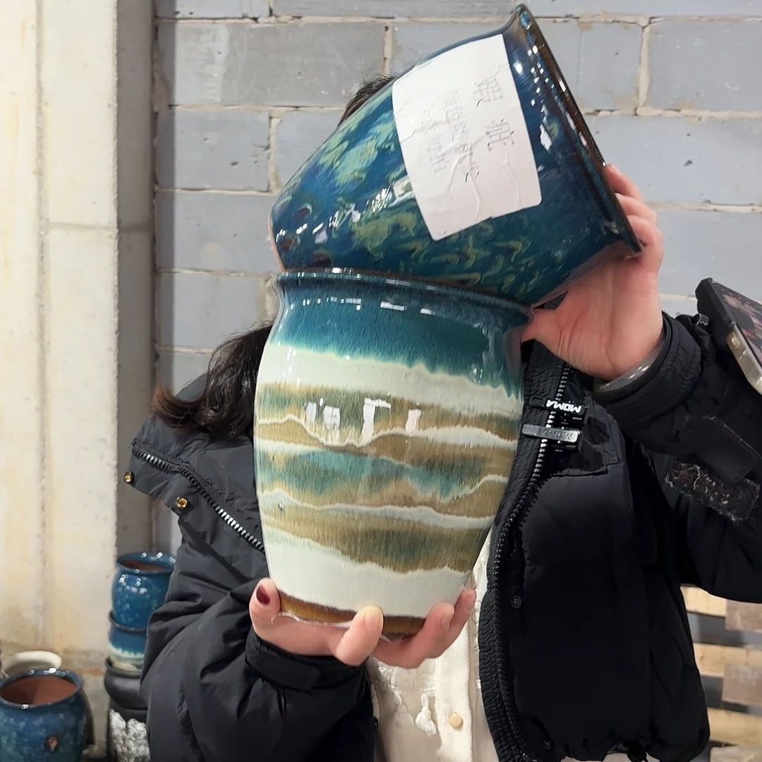 瑕疵两个高22/18红陶