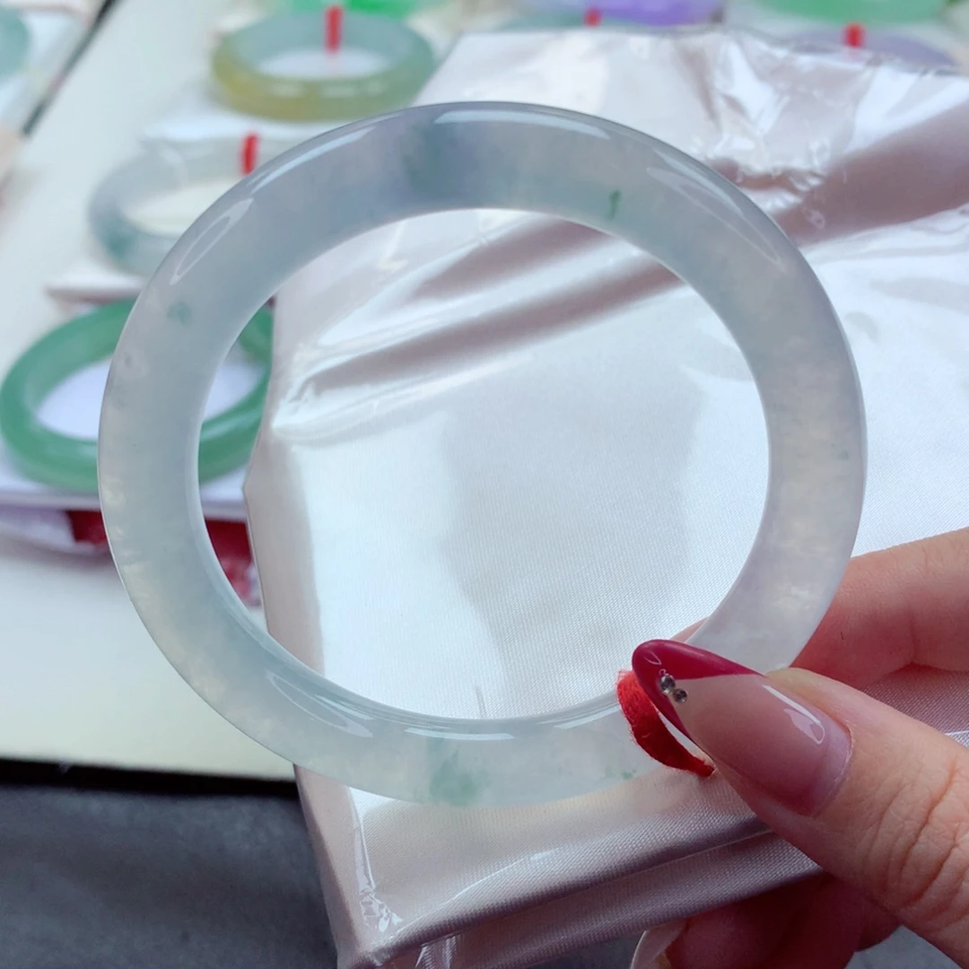 未镶嵌手镯翡翠9921紫萱飞仙  冰透起光