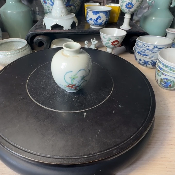 广***堂摆件青花花卉小小摆件