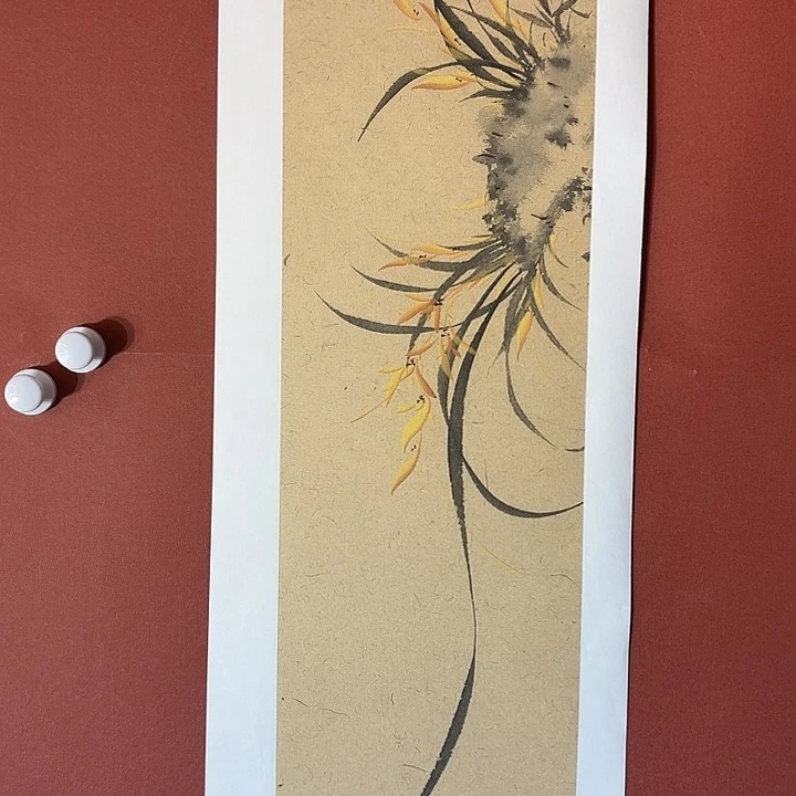 国画听兰老师花鸟