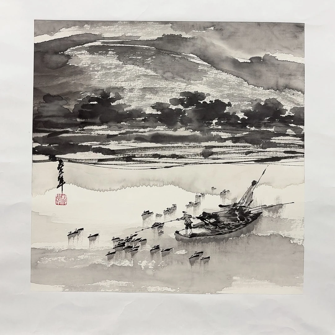 国画亲笔手绘放心去藏