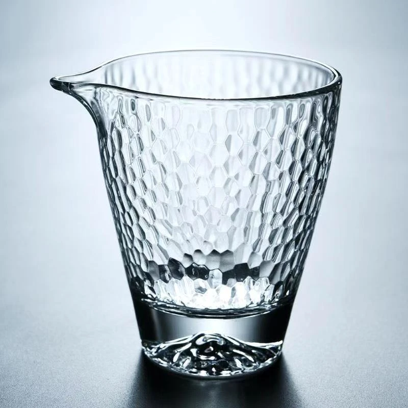 当代 日式锤纹玻璃公道杯耐热加厚防烫功夫茶具分茶器简约家用茶