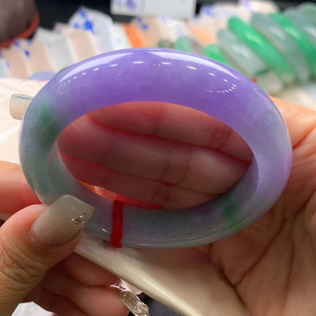 未镶嵌手镯翡翠53.7正圈