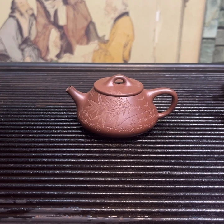 紫砂茶壶平盖石瓢