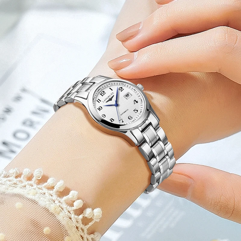 全新未使用/钢带/女款透底全自动日历防水时尚女士腕表LR025