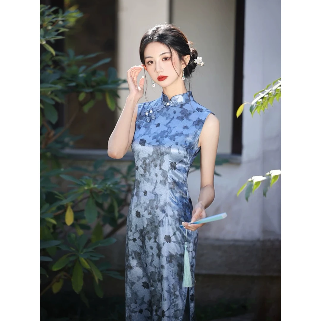 【花雨落】椿屿旗袍2025春夏新款日常旗袍夏季修身少女中长款显瘦